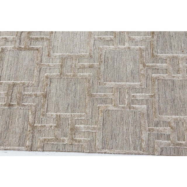 Modern Modern Geo Henley Silk and Wool Rug by Doris Leslie Blau For Sale - Image 3 of 9