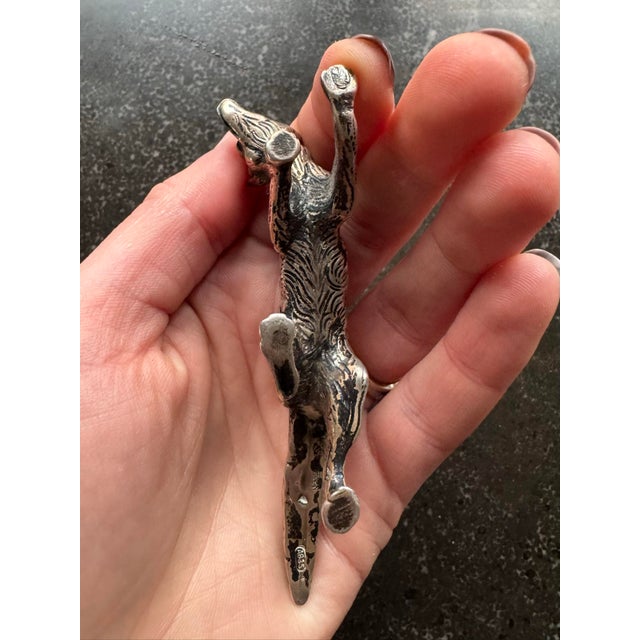 Late 19th Century Antique German Silver Fox Collectible Figurine For Sale - Image 5 of 9