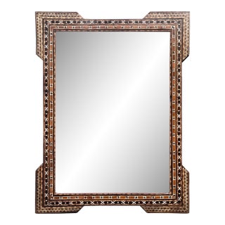 Vintage Marquetry Mirror For Sale