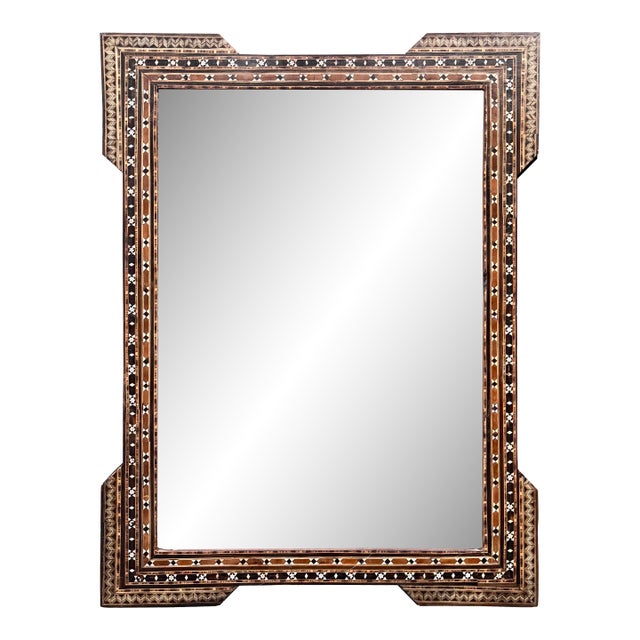 Vintage Marquetry Mirror For Sale