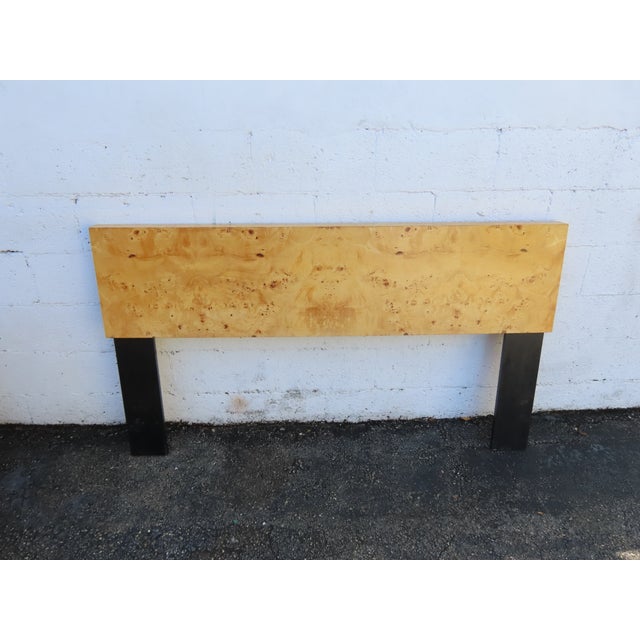 Mid Century Modern Burlwood Queen Size Headboard 6384 For Sale - Image 9 of 12
