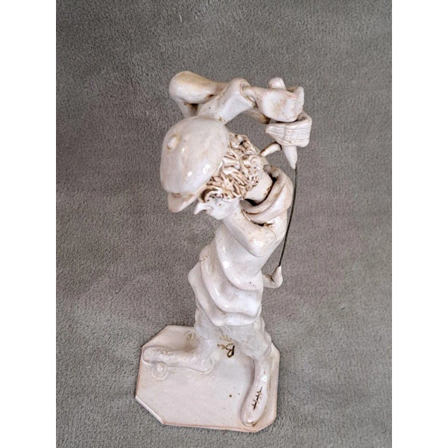 Vintage 1980s Dino Bencini Golfer Italy Collectible Ceramic Figurine Signed For Sale In West Palm - Image 6 of 12