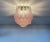 Mid-Century Modern Murano Ceiling Chandelier – 32 Rose/Pink Grit Drop Shape Glass For Sale - Image 3 of 11
