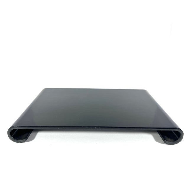 Large Japanese Ebony Black Scrolled Rectangular Platform Pedestal or ...