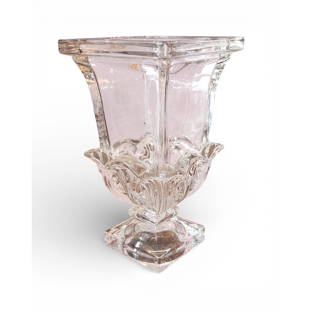 Vintage Godinger Glass Co Shannon Deco Crystal Glass Trophy Vase, Ireland, c2012. Etched on one facet with "Sands Point...