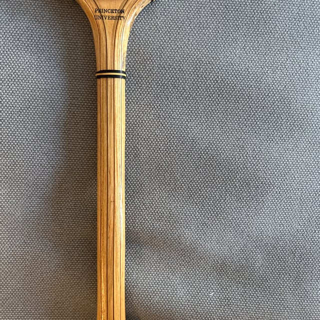 Vintage 1950s Princeton University Private-Label Wooden Tennis Squash Racket – Provenance Verified For Sale In Los Angeles - Image 6 of 12