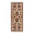 Shabby Chic Ziegler Beige/Red Wool Runner Rug- 2'2'' X 5'0'' For Sale