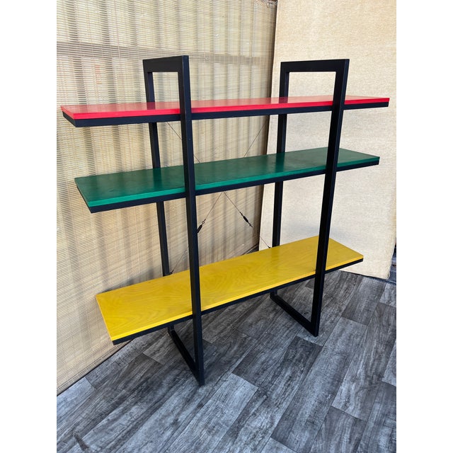 Mid Century Modern Metal Bookcase / Shelves in the Adrian Dekker for Tomado Style. Circa 1970s For Sale - Image 11 of 18