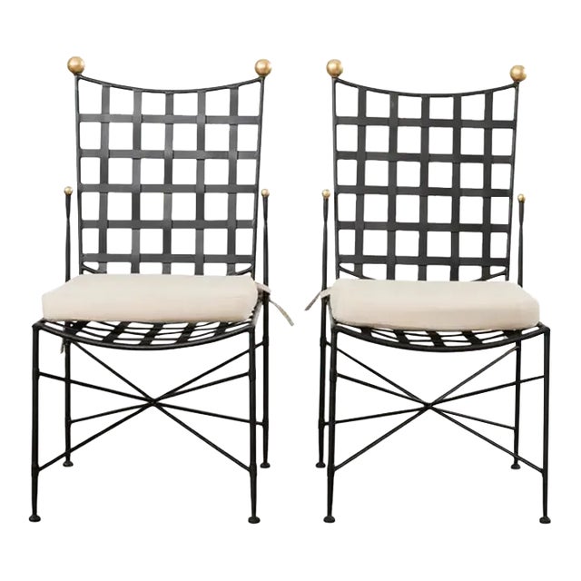 Pair of Mario Papperzini for John Salterini Garden Dining Chairs, Attributed For Sale