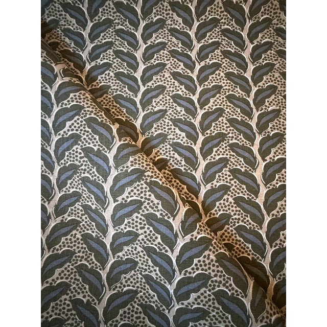 Coastal Serena Dugan 3 Yards Cassis - Alligator Linen Fabric For Sale - Image 3 of 6