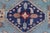 1990s Boho Chic Kazak Blue/Beige Wool Rug - 5'8''x8'0'' For Sale - Image 5 of 10
