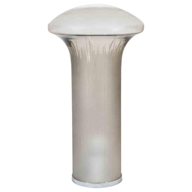 Silver Boletus Table Lamp by Mario Ticcò for Venini, Italy, 1960s For Sale - Image 8 of 8