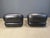Black Leather Lounge Chairs by Sapporo for Mobil Girgi, 1970s, Set of 2 For Sale - Image 6 of 10