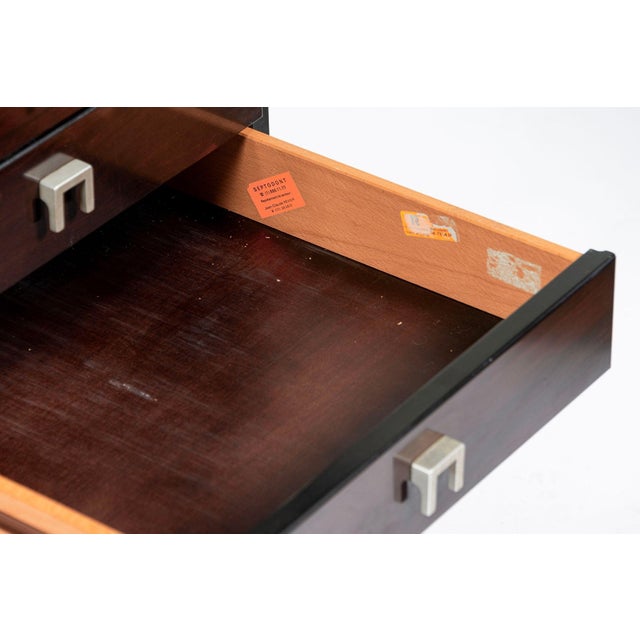 Postmodern Italian Rosewood and Metal Writing Desk by Abbondinterni, 1970s For Sale - Image 12 of 18