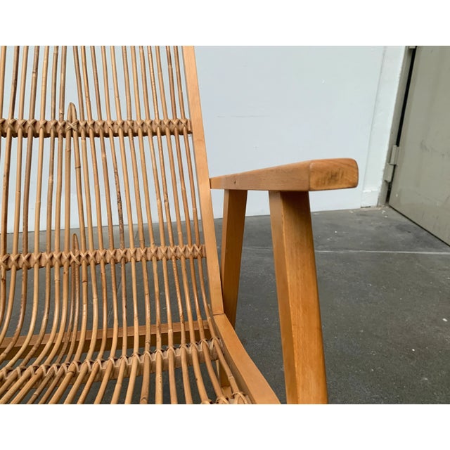 Mid-Century German Rattan Rocking Chair from Deutschen Werkstätten Hellerau, 1960s For Sale - Image 6 of 18