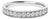 14K White Gold 1/2 Cttw Round Diamond Milgrain Wedding Band - Size 6 For Sale