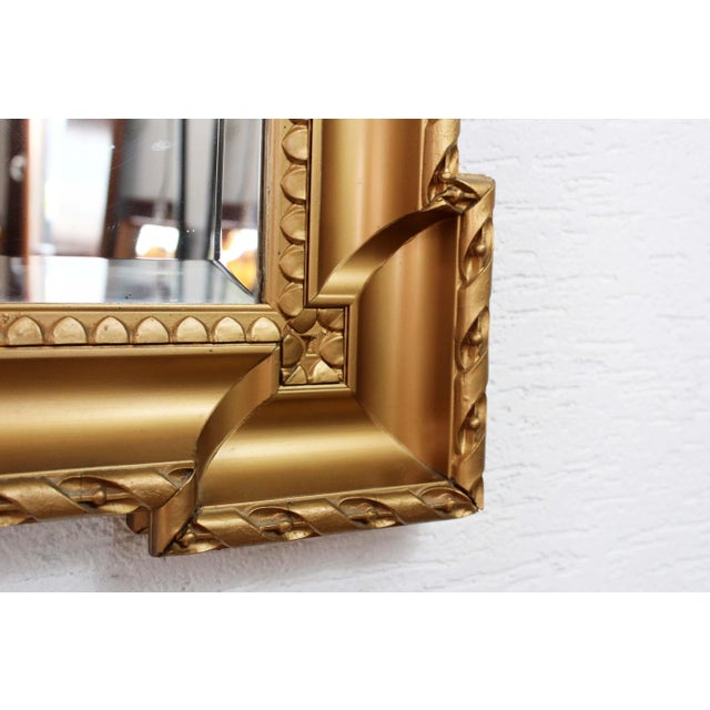 Glass Vintage Golden Mirror For Sale - Image 7 of 11