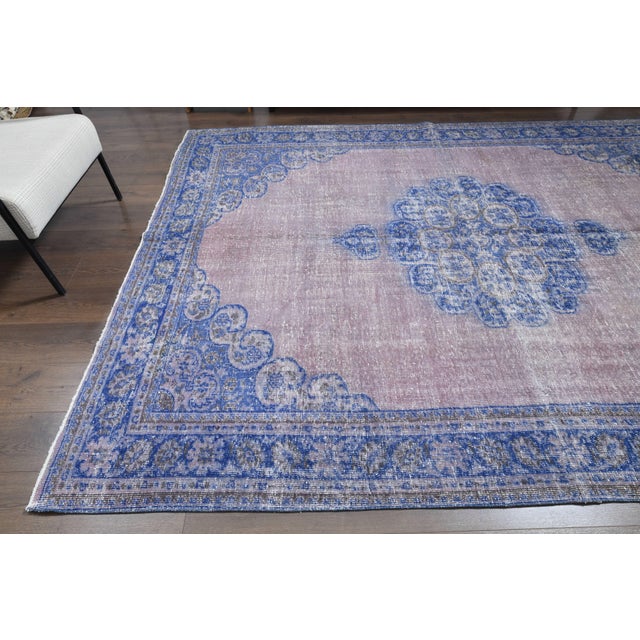 1970s Vintage Persian Handmade Wool Cotton Area Rug For Sale - Image 11 of 11