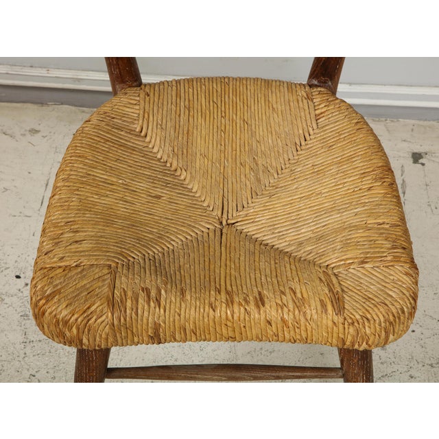 Brown Set of 4 Italian Cerused Oak Chairs With Rushed Seats For Sale - Image 8 of 12