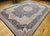 1900 - 1909 Antique Oversized Persian Kerman Lavar Rug, Hand-Knotted Wool, Millefleur Floral Pattern, Navy & Ivory, 10x14 For Sale - Image 5 of 17