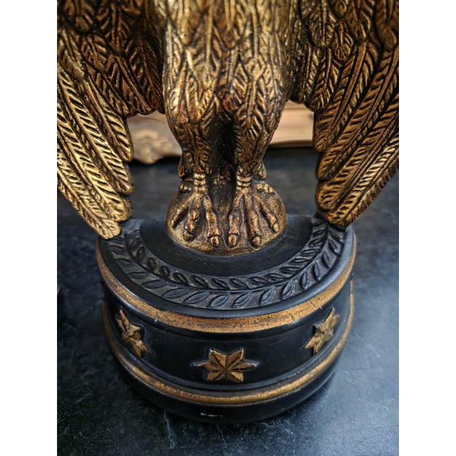 Late 20th Century Federal Hollywood Regency Borghese Eagle Bookends - Pair For Sale In Tampa - Image 6 of 10