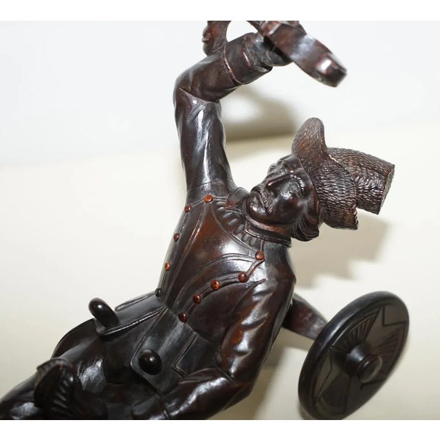 Late 19th Century Late Victorian Black Forest Hand Carved Wine Bottle Holder, 1880s For Sale - Image 5 of 18