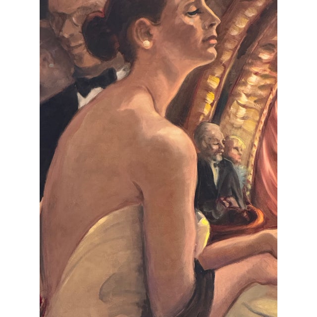 Mid 20th Century “A Lady at the Theater” by John Robert Lloyd For Sale - Image 4 of 4