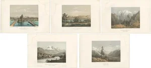 Morel, Illustrations of Switzerland, Mont Blanc, 1850s, Prints, Set of 5