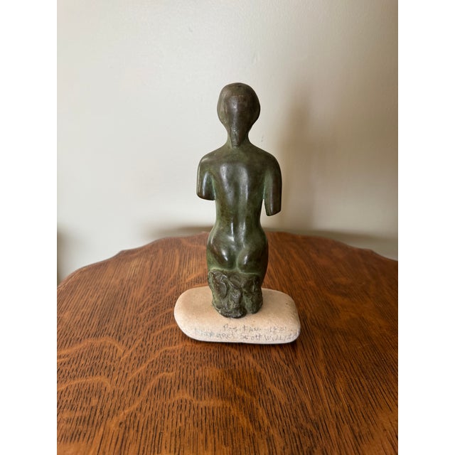 Bronze Art Deco Stylized Female Torso Sculpture For Sale - Image 4 of 6