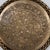 Vintage Indian Round Brass Tray, with a repoussé botanical mandala design and thumb pressed bold pie crust edge. 23" diameter