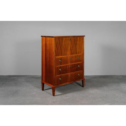 Biedermeier Style Mahogany Veneer Secretary For Sale - Image 3 of 18