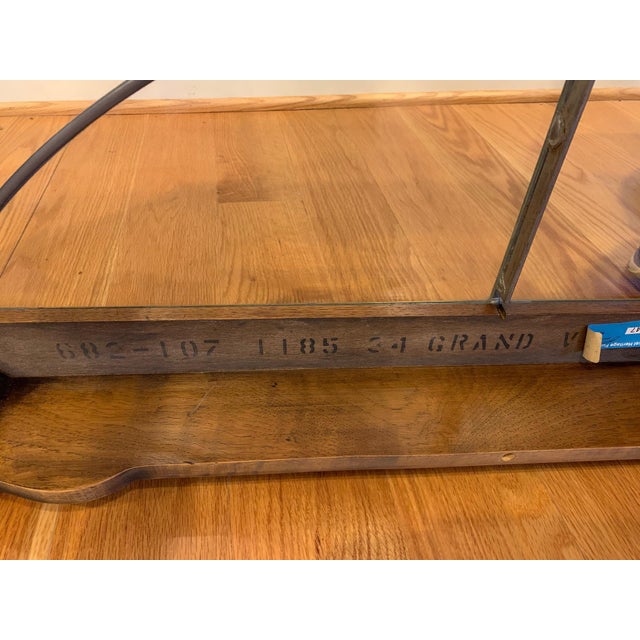 1980s 1980s Drexel Heritage Grand Villa Pecan Leaded Glass Coffee Table For Sale - Image 5 of 13