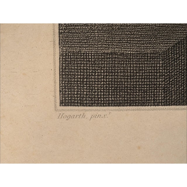 1837 William Hogarth “Charity in the Cellar” Engraving – Published by Baldwin & Cradock – Antique Carved Walnut Frame For Sale - Image 4 of 6
