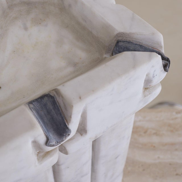 1980s Carrara Marble Fountain or Sculpture in the Manner of Paul Brandenburg For Sale In Chicago - Image 6 of 9