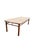 Vintage Faux Bamboo Fruitwood Cocktail Table With Geometric Veneer Top For Sale - Image 4 of 9