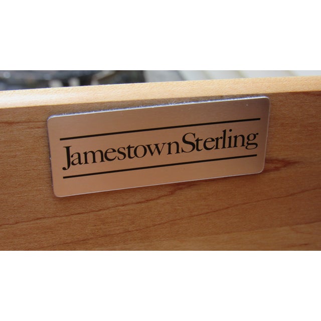 Pair James Sterling Mahogany Nightstands Tables Designer Bachelors Chest For Sale - Image 9 of 9