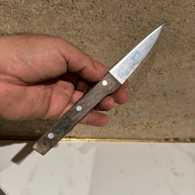 Vintage Vernco Hand Honed Hi CV Stainless Steel Japan Paring Knife Set 5 For Sale - Image 9 of 13