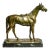 Stately Large Equestrian Antique Saddled Horse Statue Sculpture Cast Metal Marble Base Country Home Decor For Sale