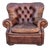 Restoration Hardware Churchill Tufted Leather Armchair For Sale
