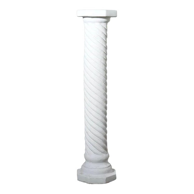 Plaster Twist Form Column Pedestal after Dorothy Draper For Sale