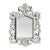 Hollywood Regency Rococo Style White Serge Roche Style Arched Wall Mirror, 1960s For Sale