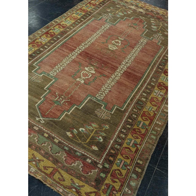 Red Turkish Vintage Rug 4'7" x 8'2" #20832 For Sale - Image 8 of 8