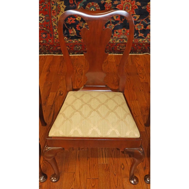 1980s Set of 6 Kindel Queen Anne Style Mahogany Dining Chairs For Sale - Image 18 of 18