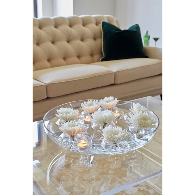 2020s Wildwood Clear Glass Footed Bowl For Sale - Image 5 of 6