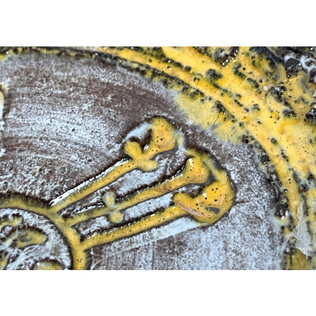Mid-Century Modern Small Studio Pottery Wall Plate from Glit Lava, Iceland, 1960s For Sale - Image 9 of 12