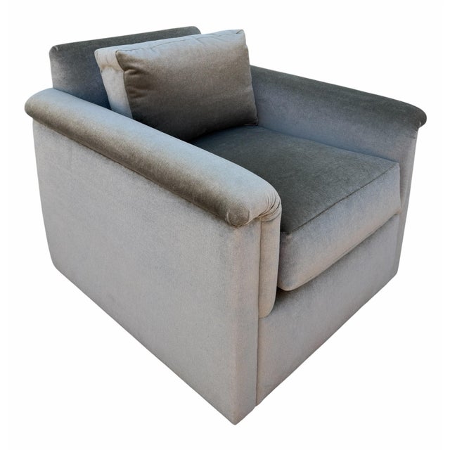 Art Deco J. Robert Scott Mohair Club Chair - 1 of 2 Available.