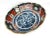 Metal Vintage Japanese Imari Red, Blue and White Decorative Large Porcelain Bowl With Gold Detailing For Sale - Image 7 of 10