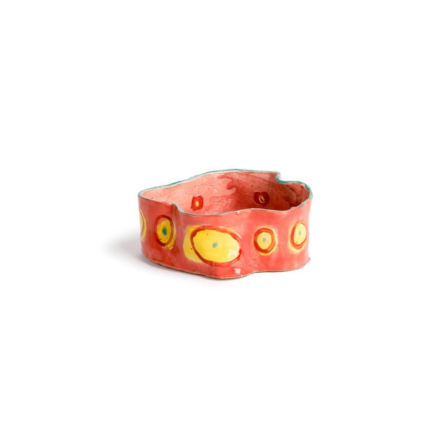 Contemporary Abstract Bowl #2 with Rings by Alfonso Reyes For Sale - Image 3 of 3