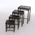 Chinese Set of 4 Antique Chinese Floral & Figural Carved Hardwood Nesting Tables For Sale - Image 3 of 13