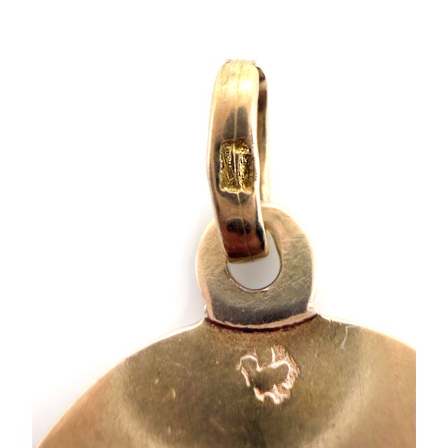 Mid 20th Century Vintage Religious 18k Virgin Mary Pendant, Bitty For Sale - Image 5 of 6